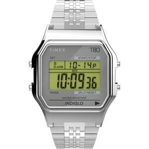 Timex T80 34mm unisex-adult Watch - Silver-Tone with Stainless Steel Bracelet